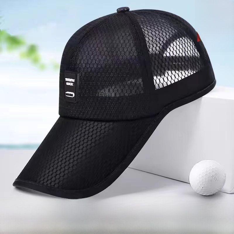 Fishing Hat - メンズ夏用アウトドアフィッシングハット、通気性のある日よけ、速乾性キャップ、冷却メッシュブリム付きフィッシングダックビルキャップ