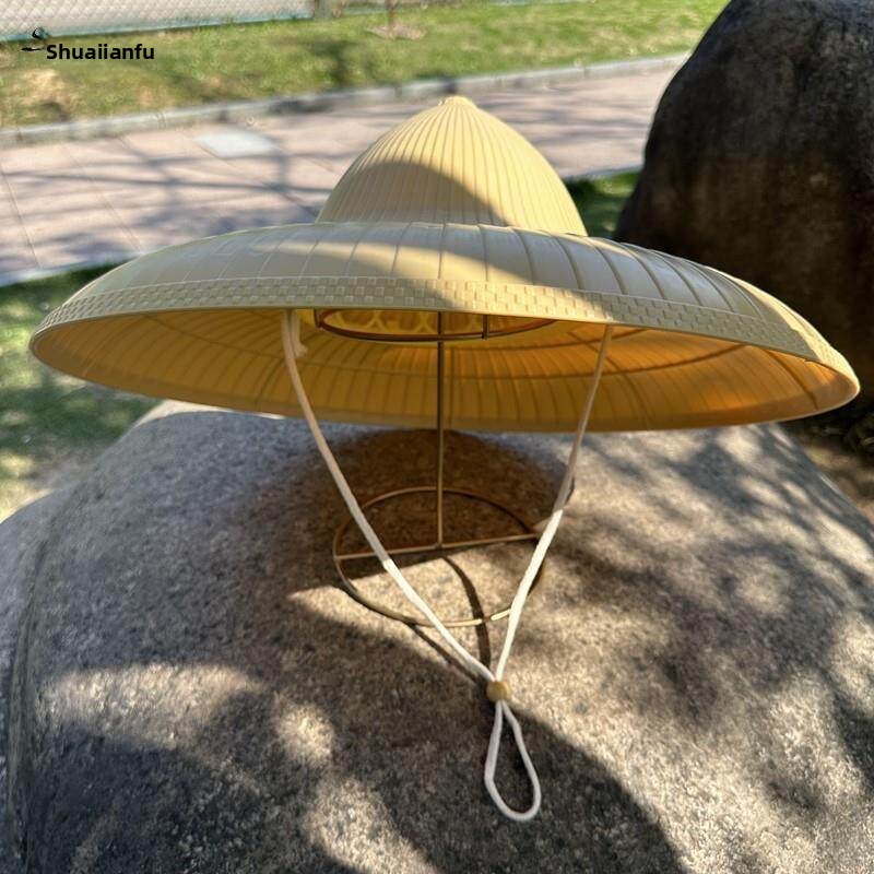つば広麦わら日よけ帽子 プラスチック製 防雨 アウトドア作業 - Fishing Hat のレビューと価格