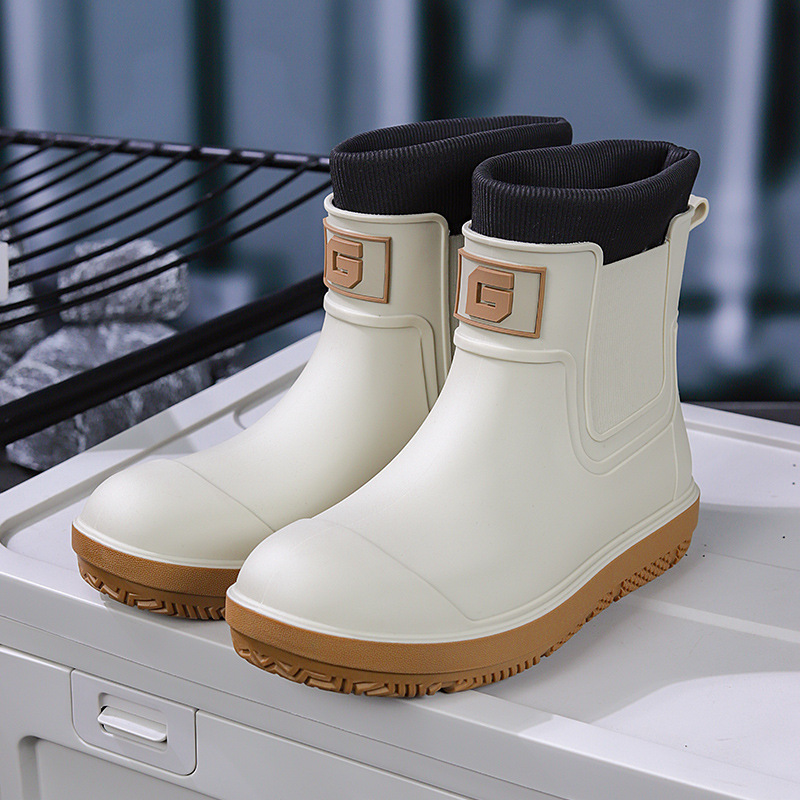 新しいメンズレインブーツ屋外ショートチューブスポーツシューズ - Fishing Boots のレビューと価格