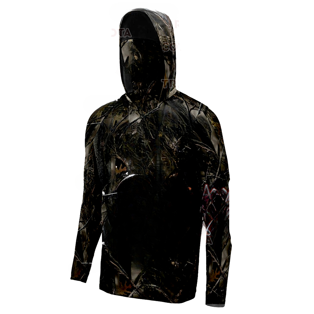 ウッドバーカーカモバスグラフィックメンズフィッシングフード付 - Fishing Hoodie のレビューと価格