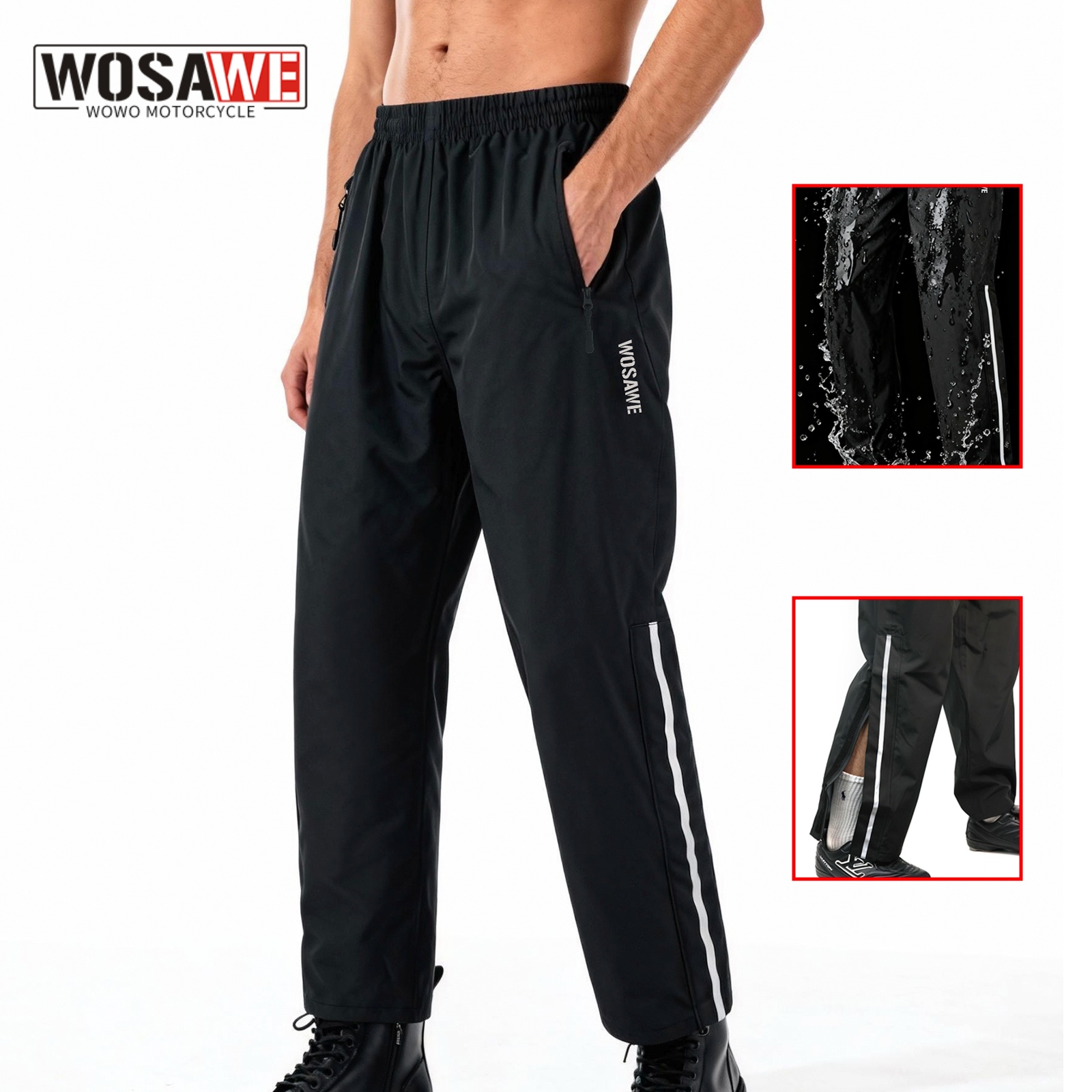 WOSAWE オートバイ バイク用 防水シングルパンツ 男女 - Fishing Pants Waterproof のレビューと価格