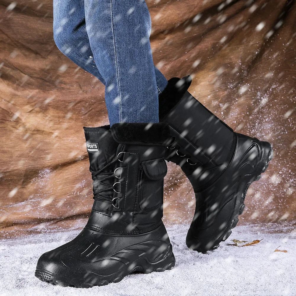メンズ冬用スノーブーツ アウトドアフィッシングシューズ スノ - Fishing Boots のレビューと価格