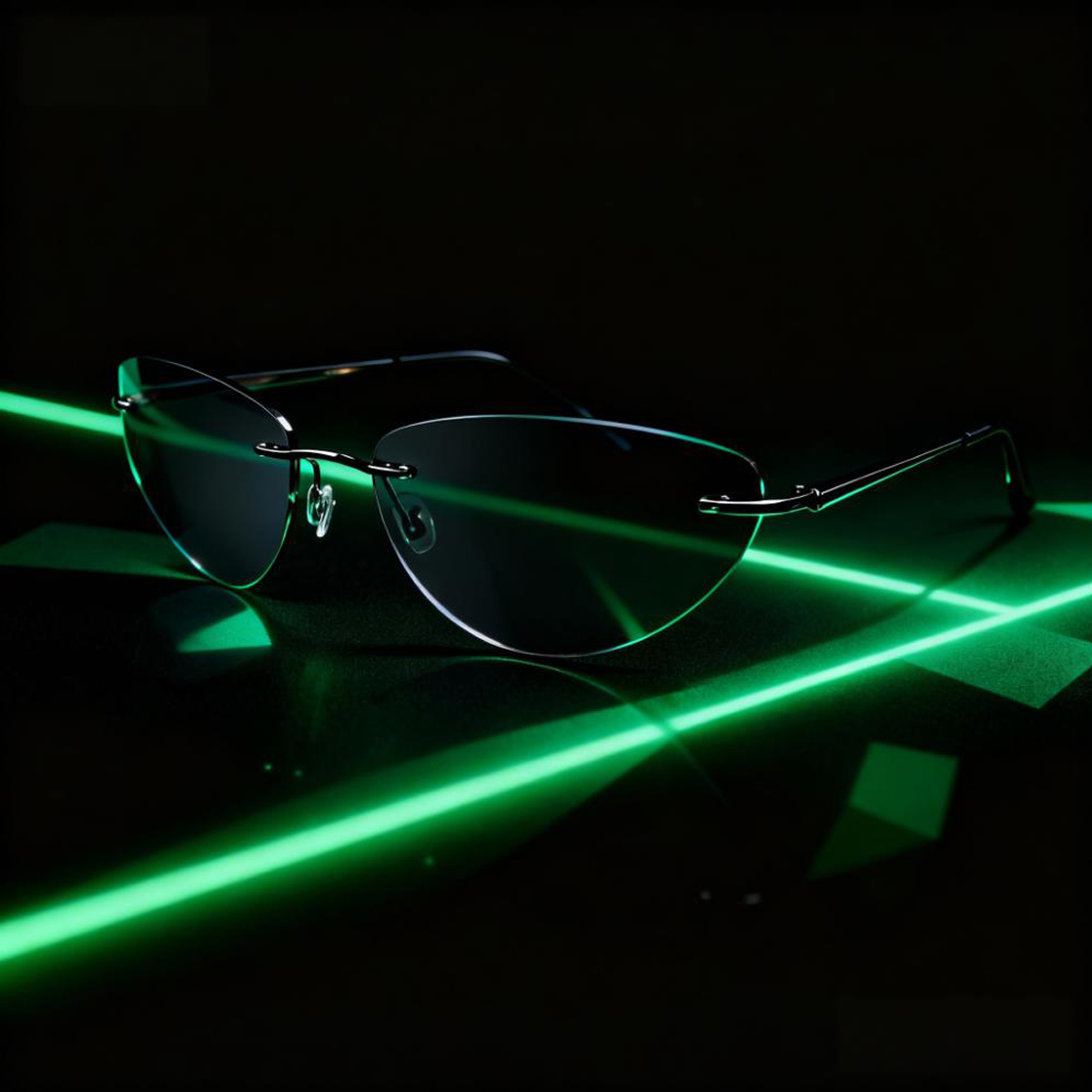 ファッションリムレスサングラス、キャットアイ形状、メタルフレ - Fishing Sunglasses Polarized のレビューと価格