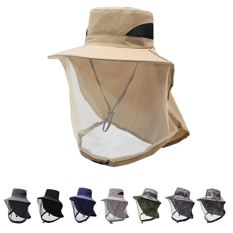 アウトドア用防蚊帽子 男女兼用 釣り用キャップ フェイスカバ - Fishing Mask Sun Protection のレビューと価格