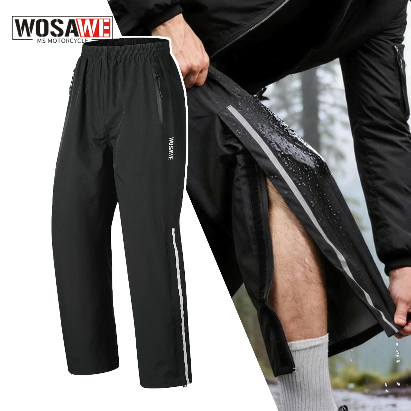 WOSAWE レインパンツ 防風 男女兼用 アウトドア キャ - Fishing Pants Waterproof のレビューと価格