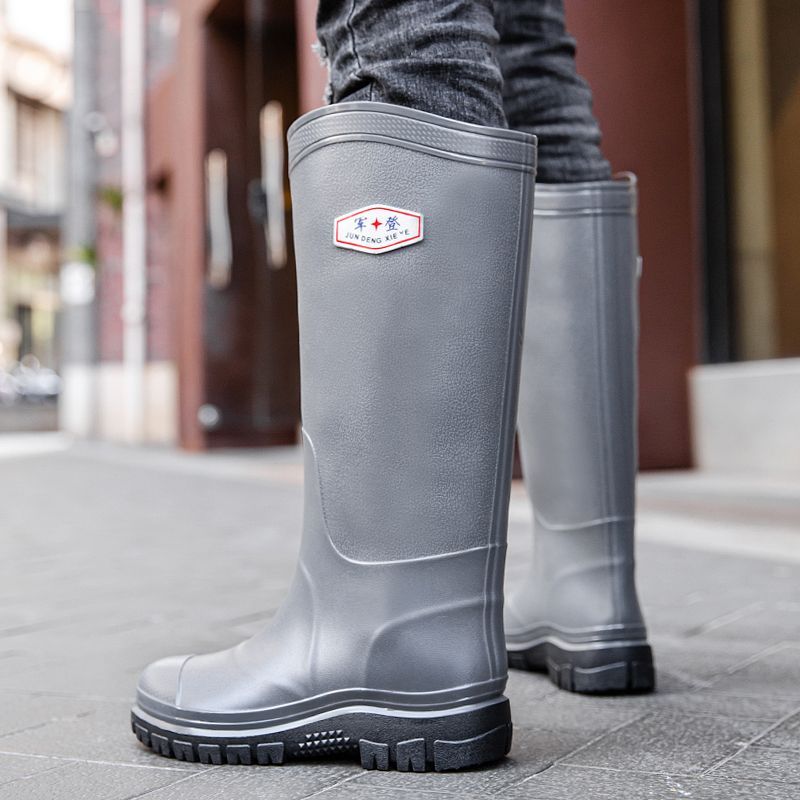 大人男性用超防水ブーツ耐久性のある厚底ハイカットレインシュー - Fishing Boots のレビューと価格