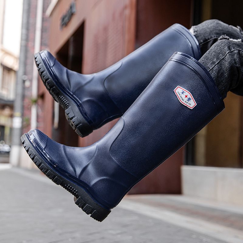 大人男性用超防水ブーツ耐久性のある厚底ハイカットレインシュー - Fishing Boots のレビューと価格